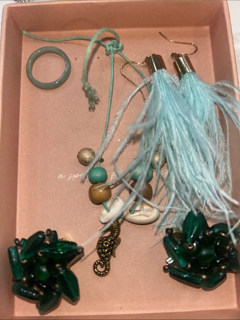 Boho jewelry bunch 2 pares of earrings 1 bracelet 1 ring